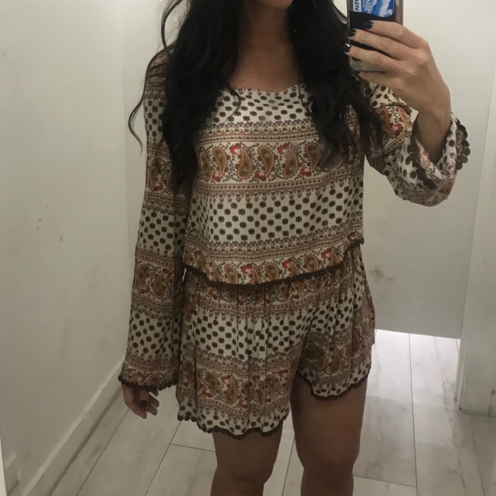 Romper, long sleeve